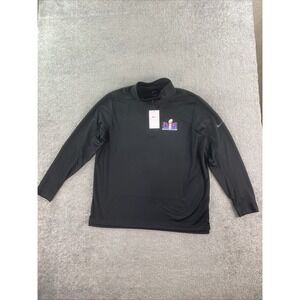 NWT Superbowl LVIII Shirt Mens Extra Large Black LVIII Dri Fit Mock Pullover